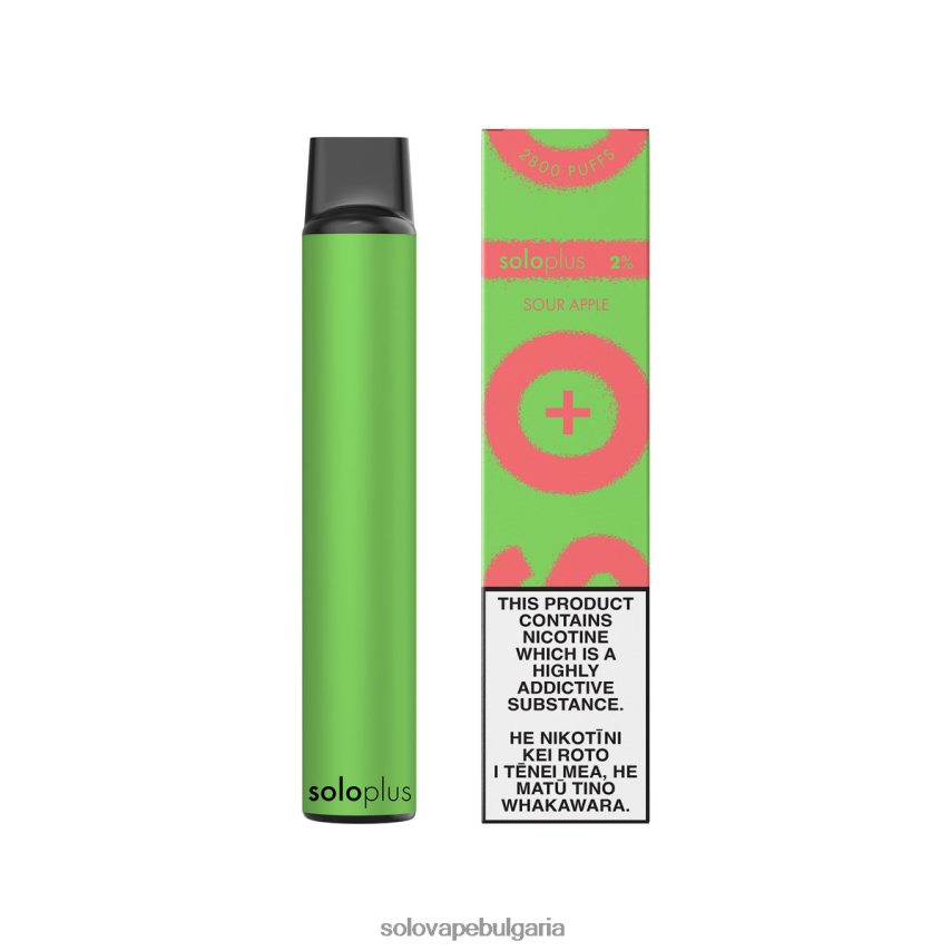 Solo Plus вейп за еднократна употреба кисела ябълка - Solo Vape България 6LN0L430
