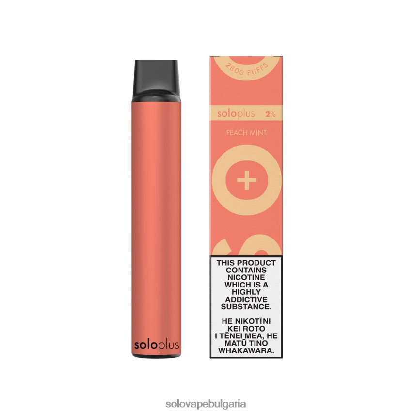 Solo Plus вейп за еднократна употреба праскова мента - Solo Vape България 6LN0L423